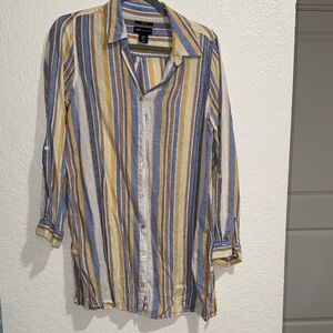 Jones New York Multicolor Linen Shirt or dresss